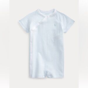 Ralph Lauren Striped Organic Cotton Shortall 0-3 month